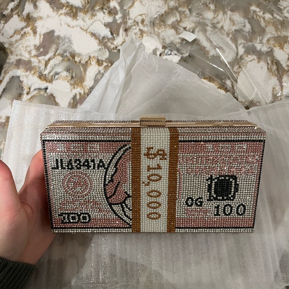 NWT pink sequin clutch - Picture 2 of 4